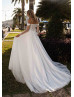 Off Shoulder Beaded Ivory Lace Tulle Fairytale Wedding Dress